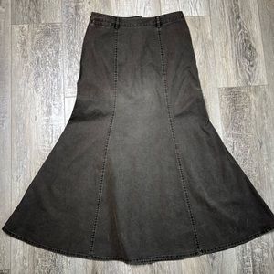 Peruvian Connection Black Maxi Skirt